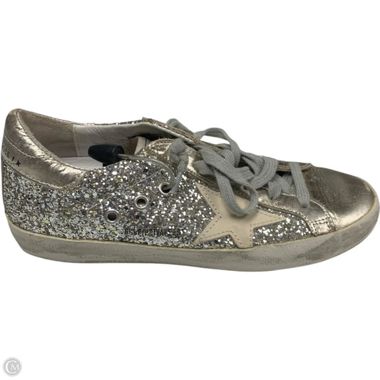 Shoes Luxury Designer By Golden Goose In Gold & Silver, Size: 6.5