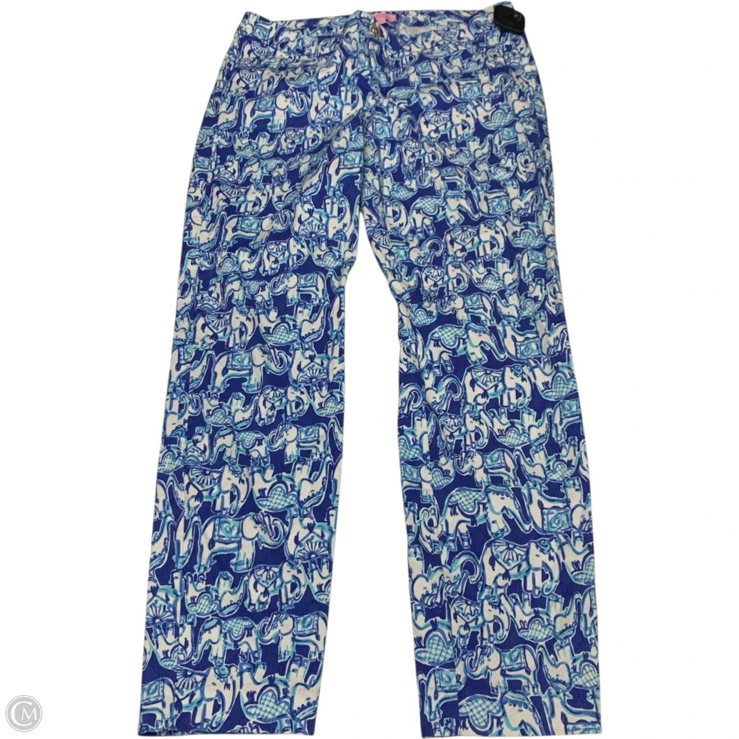 Pants Designer By Lilly Pulitzer In Blue & White, Size: 10