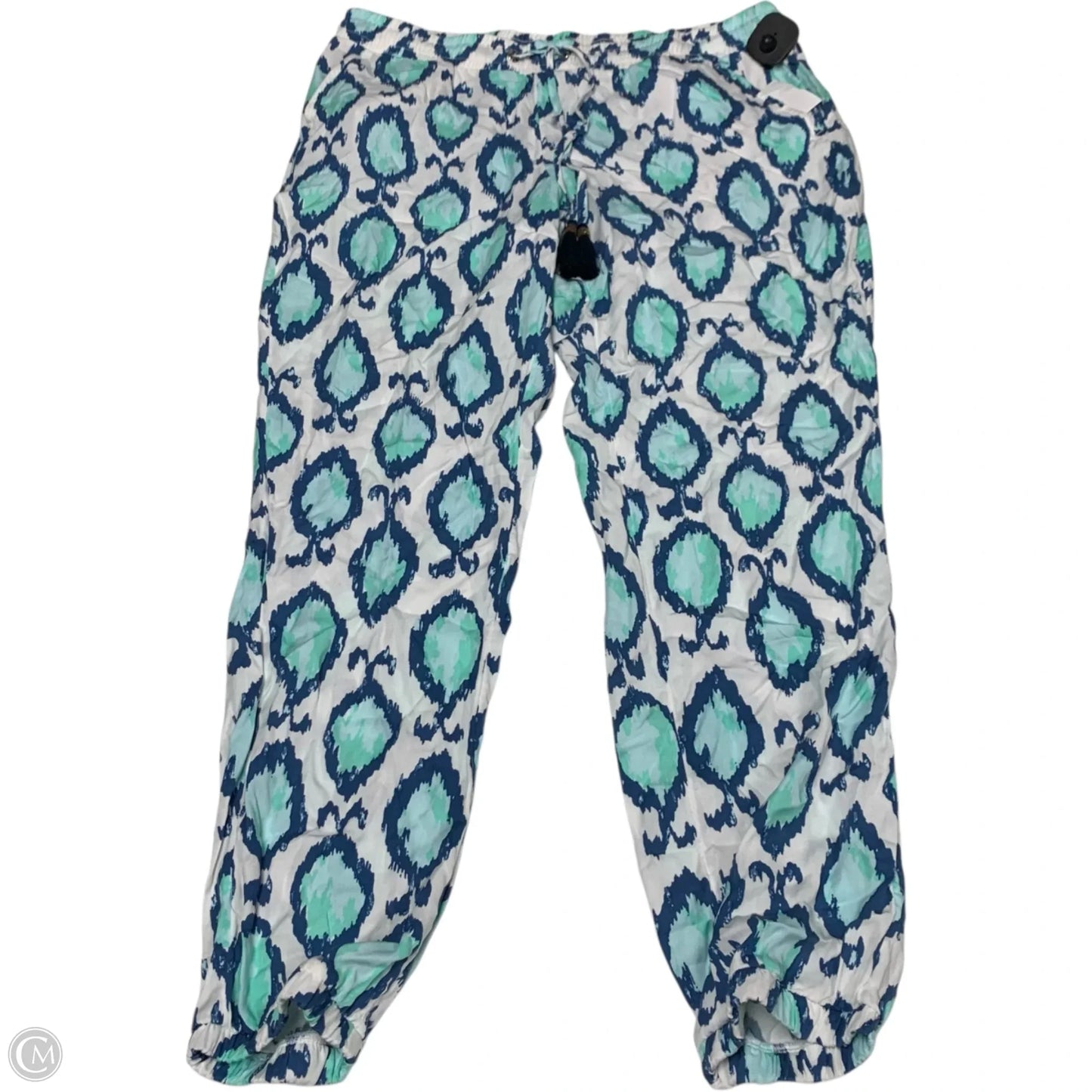 Pants Designer By Lilly Pulitzer In Blue & White, Size: L