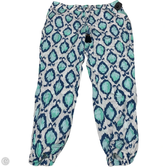 Pants Designer By Lilly Pulitzer In Blue & White, Size: L