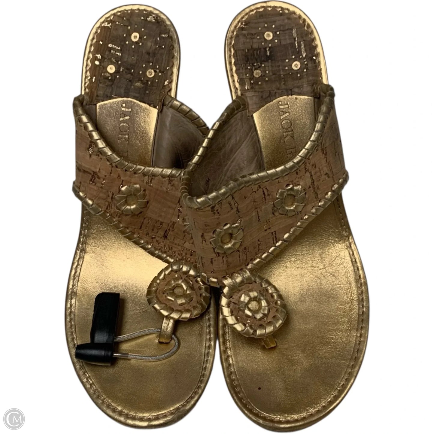 Sandals Designer By Jack Rogers In Gold, Size: 9