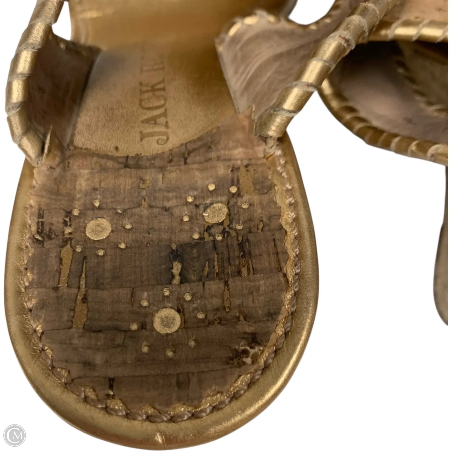 Sandals Designer By Jack Rogers In Gold, Size: 9