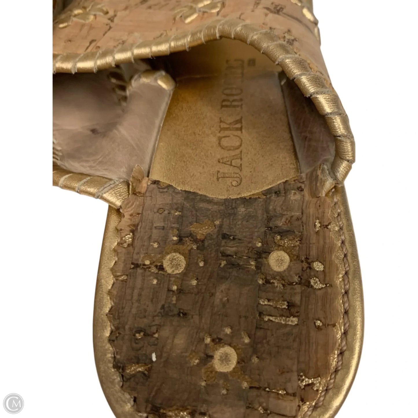 Sandals Designer By Jack Rogers In Gold, Size: 9