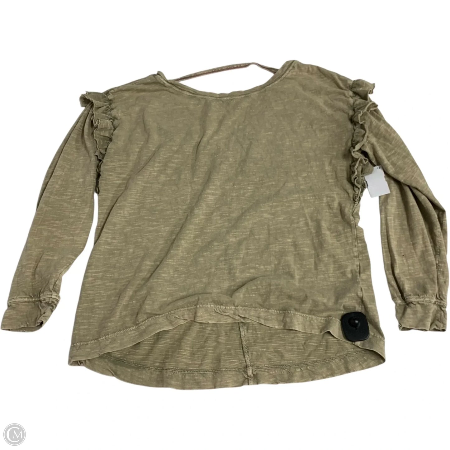 Top Long Sleeve By Pilcro In Green, Size: M
