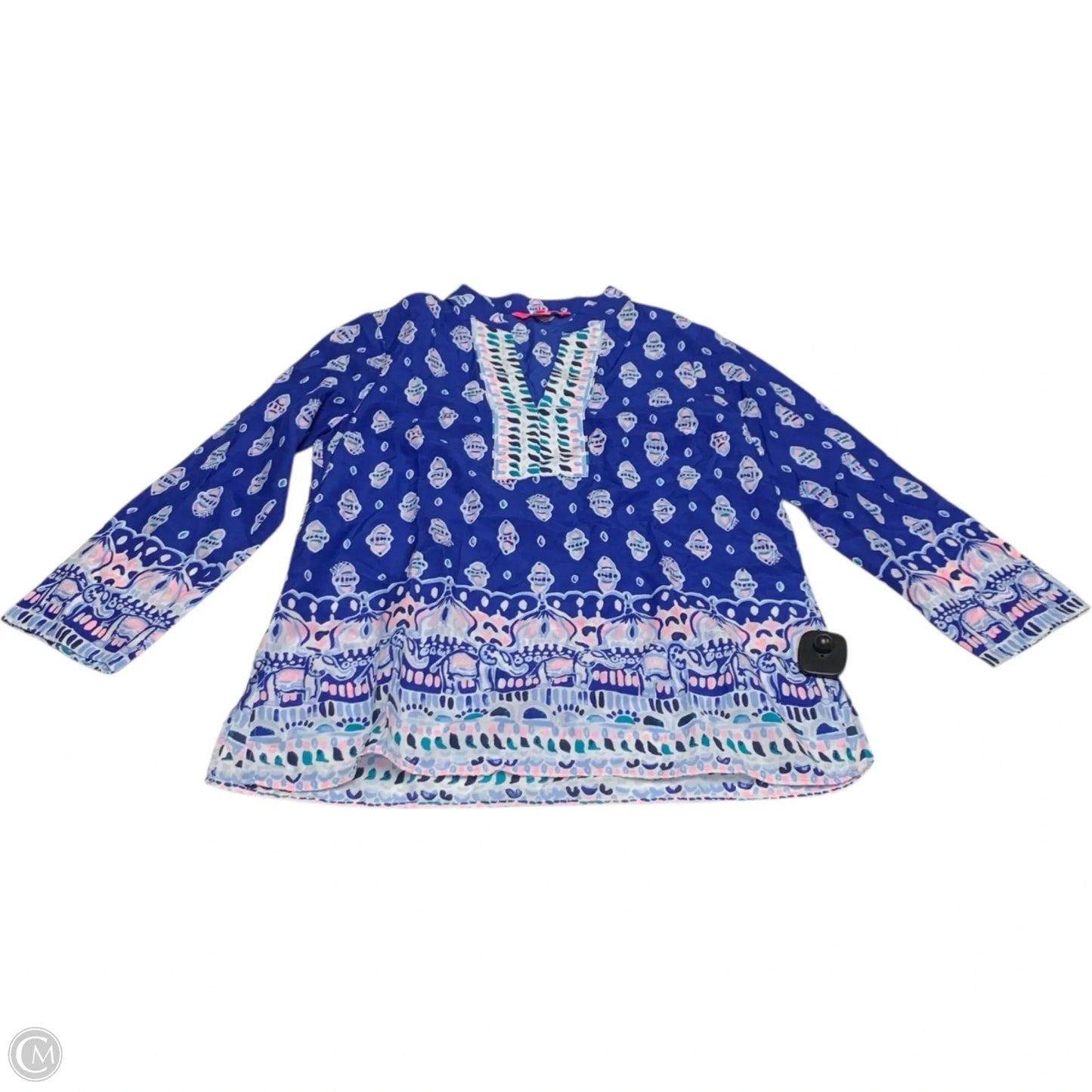 Top Long Sleeve Designer By Lilly Pulitzer In Blue, Size: Xs