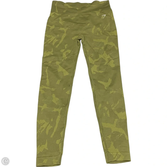 Athletic Leggings By Gym Shark In Green, Size: M