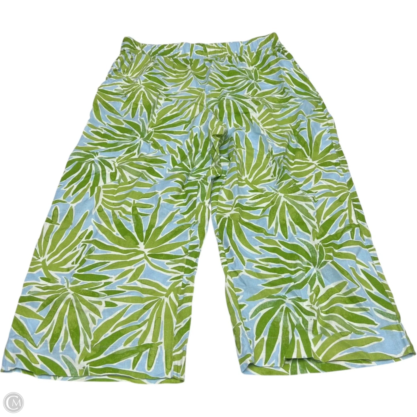 Pants Linen By Sigrid Olsen In Blue & Green, Size: Xl