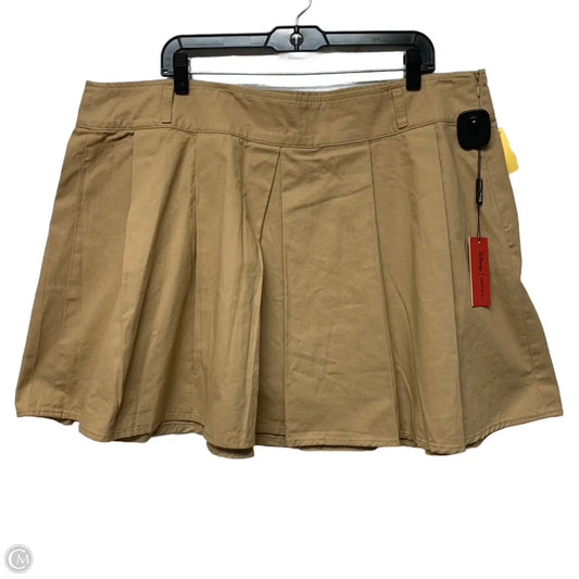 Skirt Mini & Short By Forever 21 In Tan, Size: 3x
