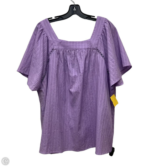 Top Short Sleeve By Lane Bryant In Purple, Size: 3x