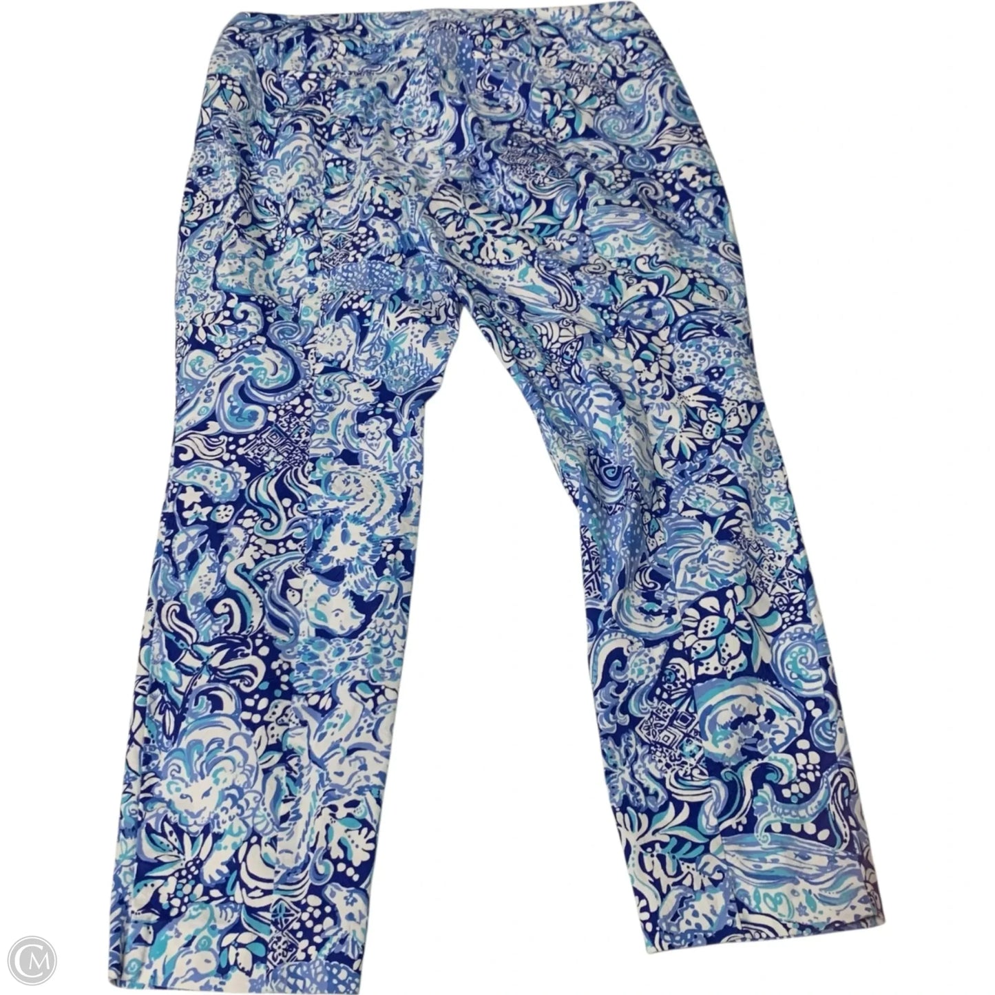 Pants Designer By Lilly Pulitzer In Blue & White, Size: 16