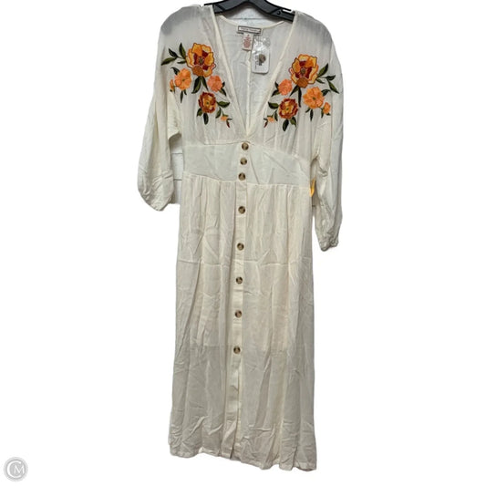 Dress Casual Midi By Flying Tomato In Cream, Size: M