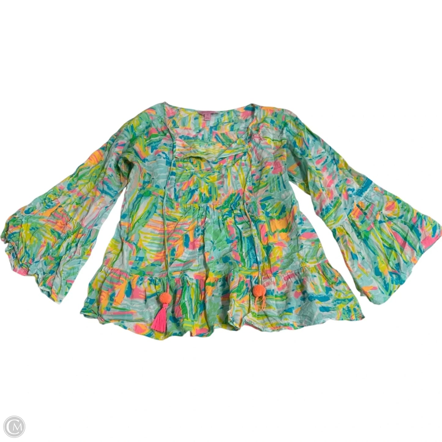 Top Long Sleeve Designer By Lilly Pulitzer In Multi-colored, Size: Xs