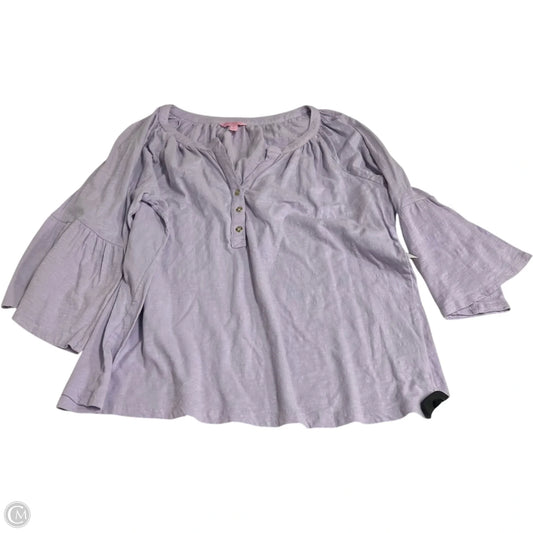 Top Long Sleeve Designer By Lilly Pulitzer In Purple, Size: Xl