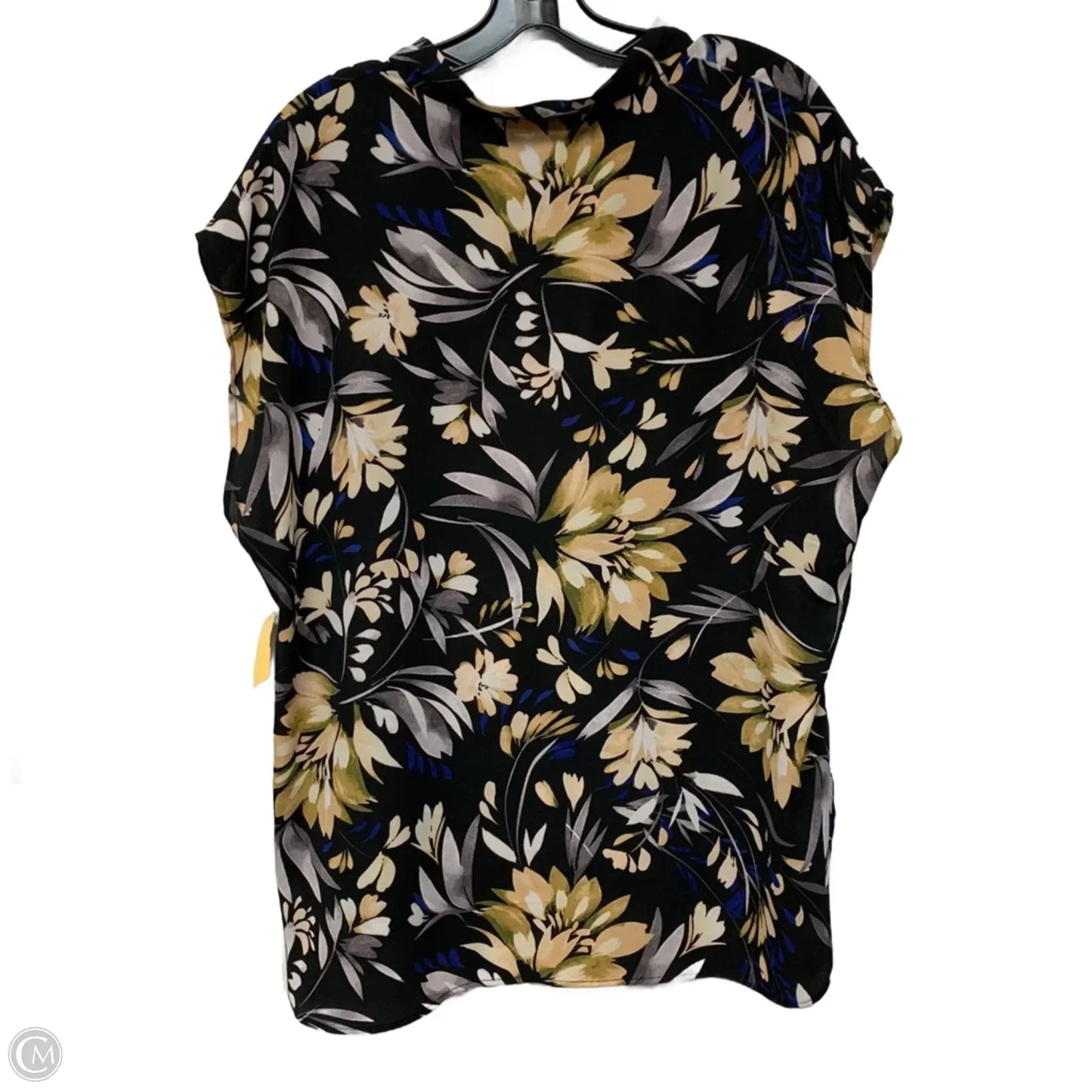 Blouse Sleeveless By Nine West In Black & Cream, Size: 1x
