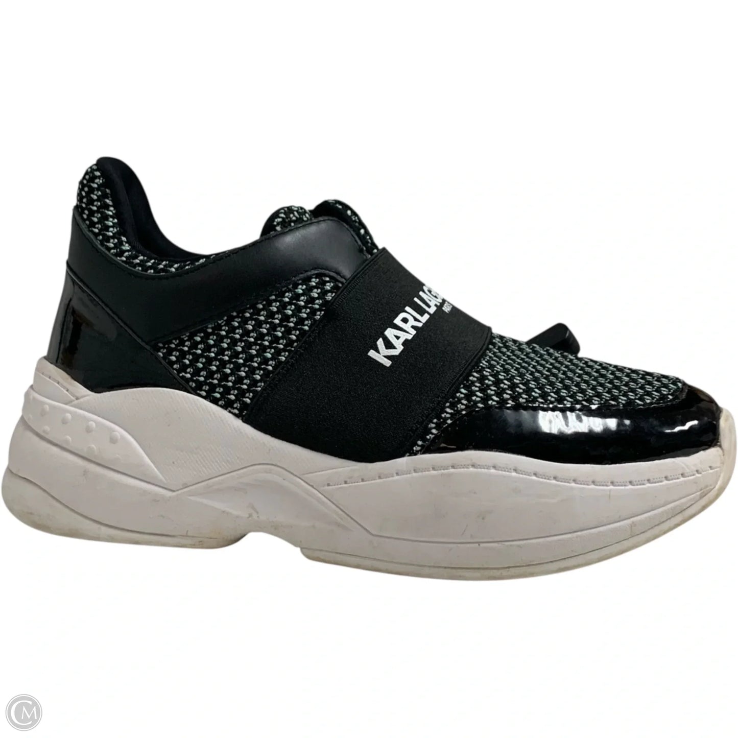 Shoes Designer By Karl Lagerfeld In Black & White, Size: 7.5