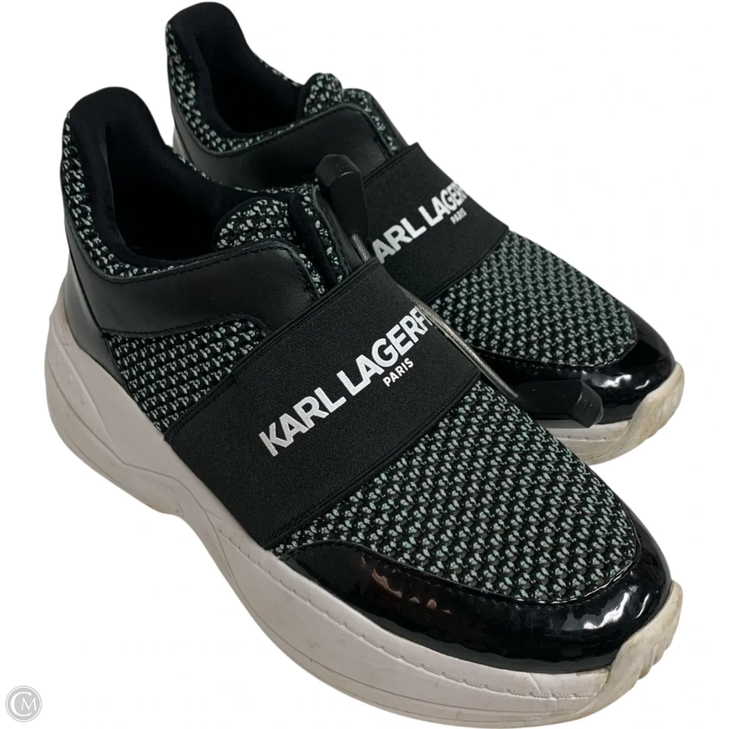 Shoes Designer By Karl Lagerfeld In Black & White, Size: 7.5