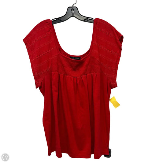 Top Short Sleeve By Lane Bryant In Red, Size: 1x