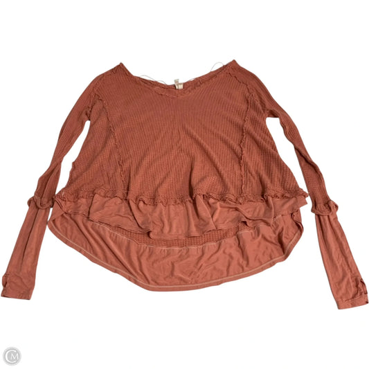 Top Long Sleeve By We The Free In Orange, Size: Xs