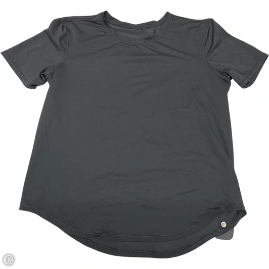 Athletic Top Short Sleeve By Lululemon In Grey, Size: S