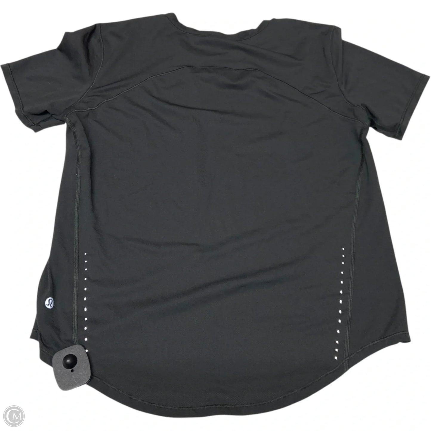 Athletic Top Short Sleeve By Lululemon In Grey, Size: S