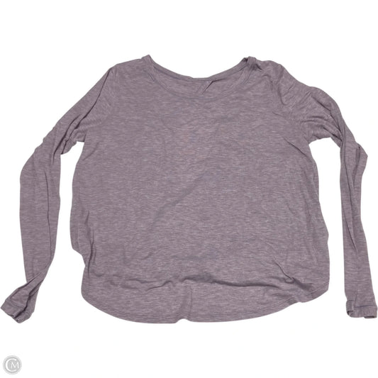 Athletic Top Long Sleeve Crewneck By Lululemon In Purple, Size: S