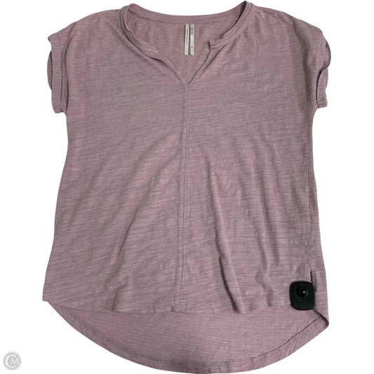 Top Short Sleeve By Anthropologie In Purple, Size: Xs