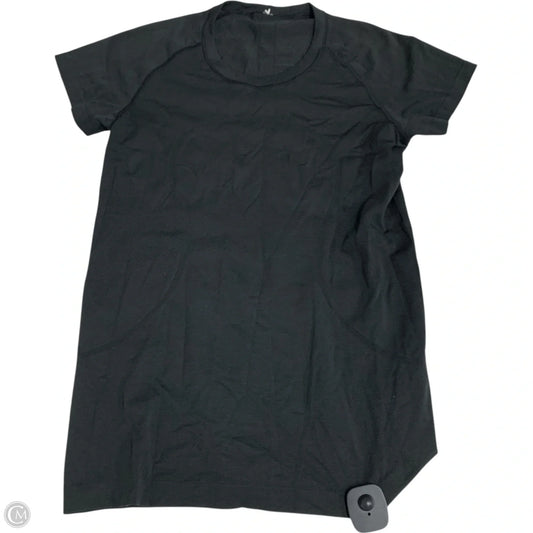 Athletic Top Short Sleeve By Lululemon In Black, Size: M