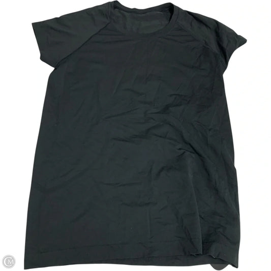 Athletic Top Short Sleeve By Lululemon In Black, Size: M
