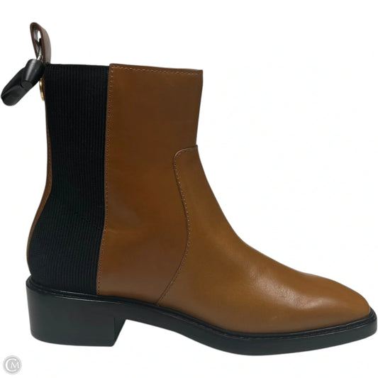 Boots Designer By Tory Burch In Black & Brown, Size: 9