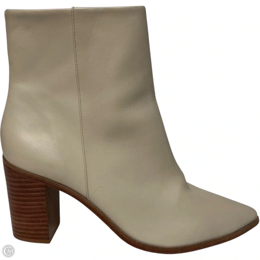Boots Ankle Heels By Schutz In Cream, Size: 10