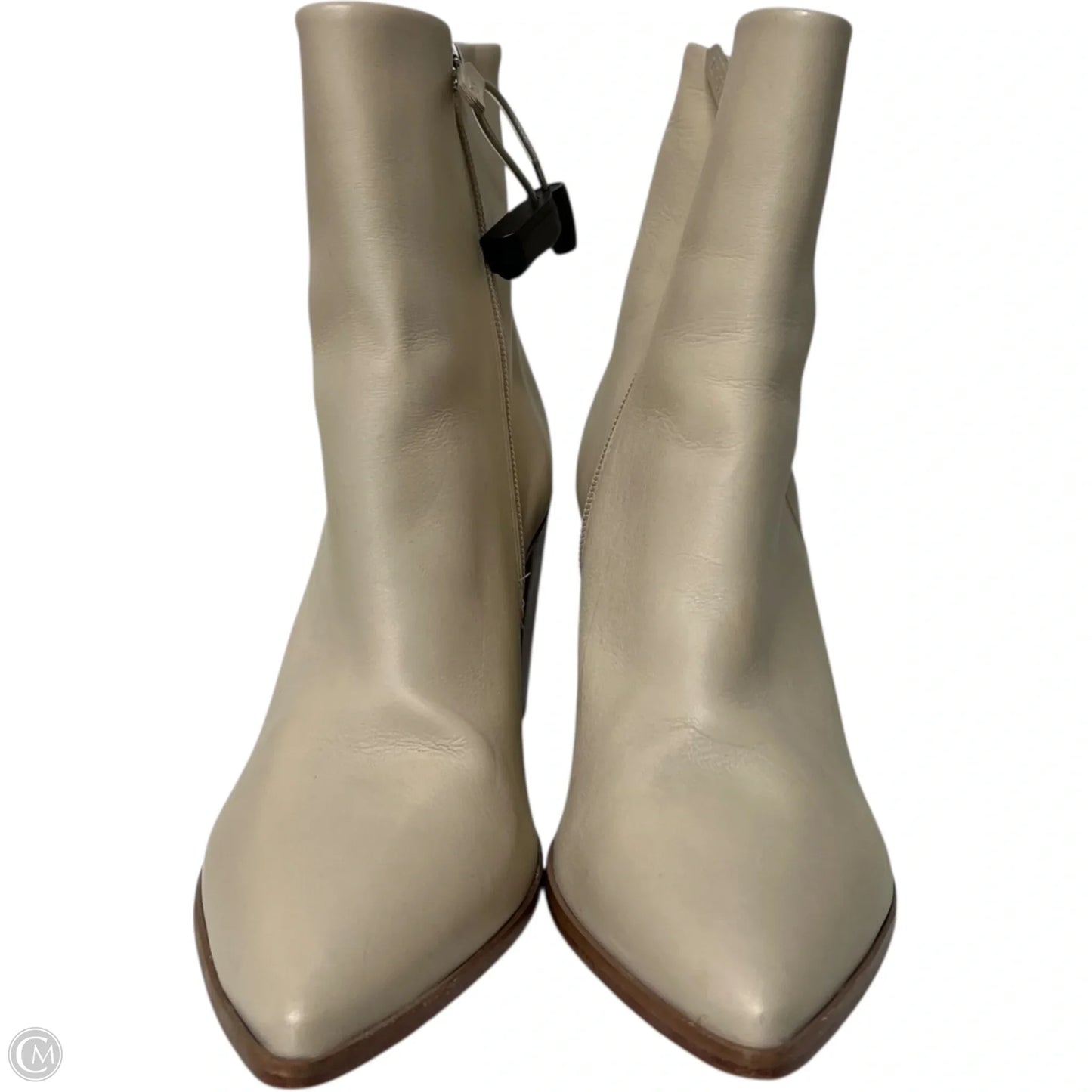 Boots Ankle Heels By Schutz In Cream, Size: 10