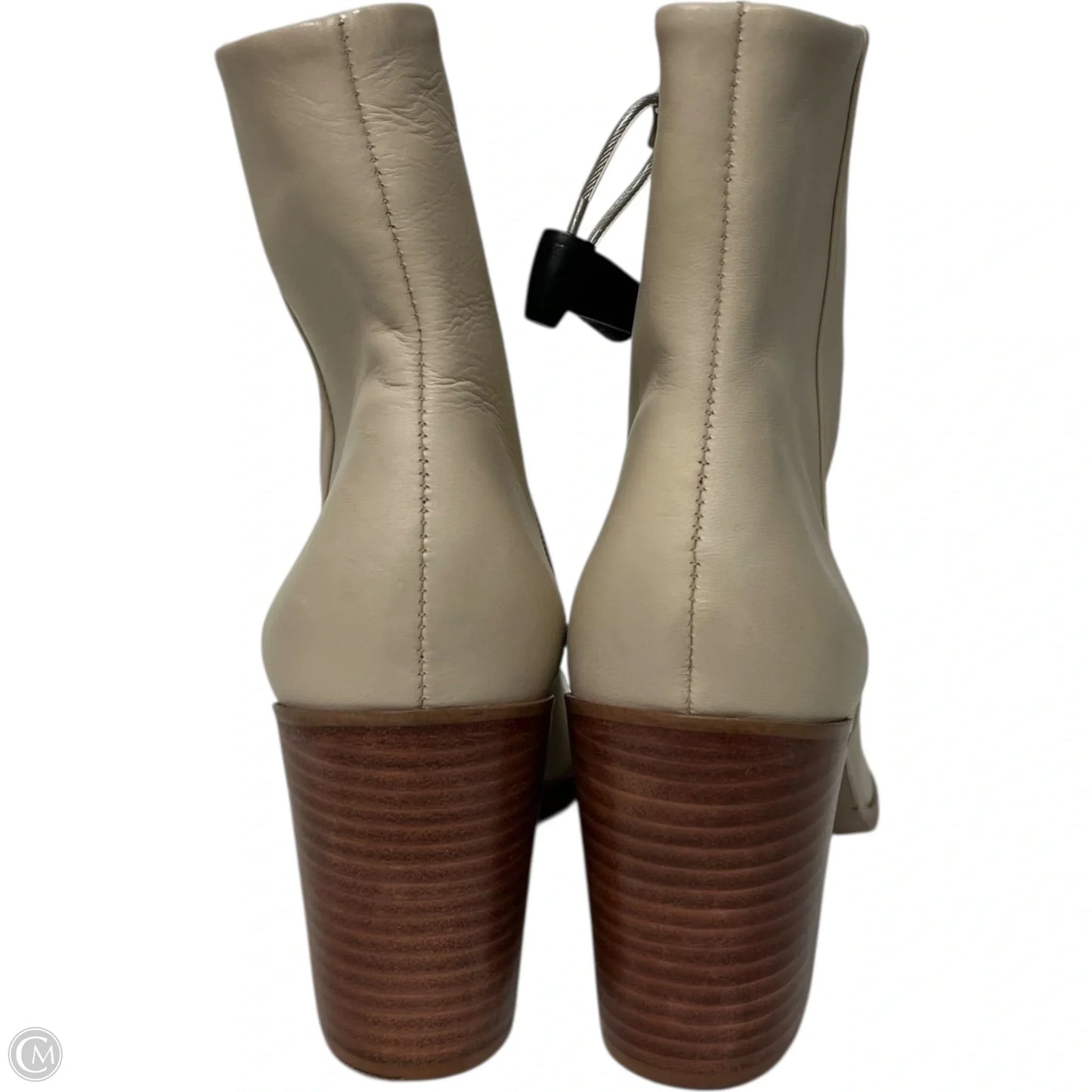 Boots Ankle Heels By Schutz In Cream, Size: 10