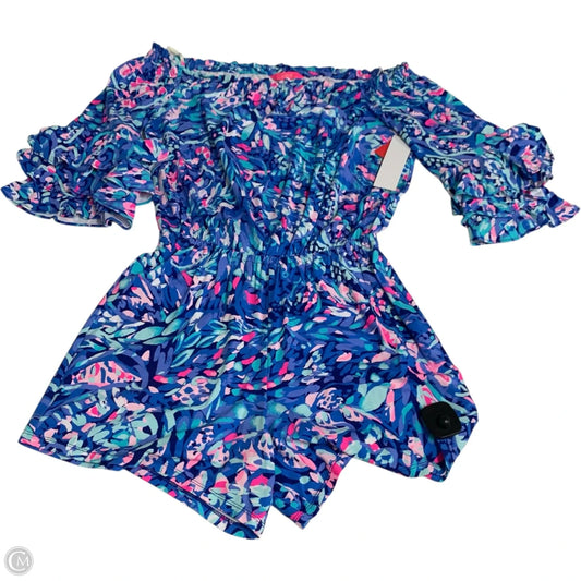 Romper Designer By Lilly Pulitzer In Blue, Size: M