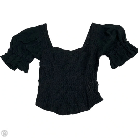 Top Short Sleeve By Free People In Black, Size: S