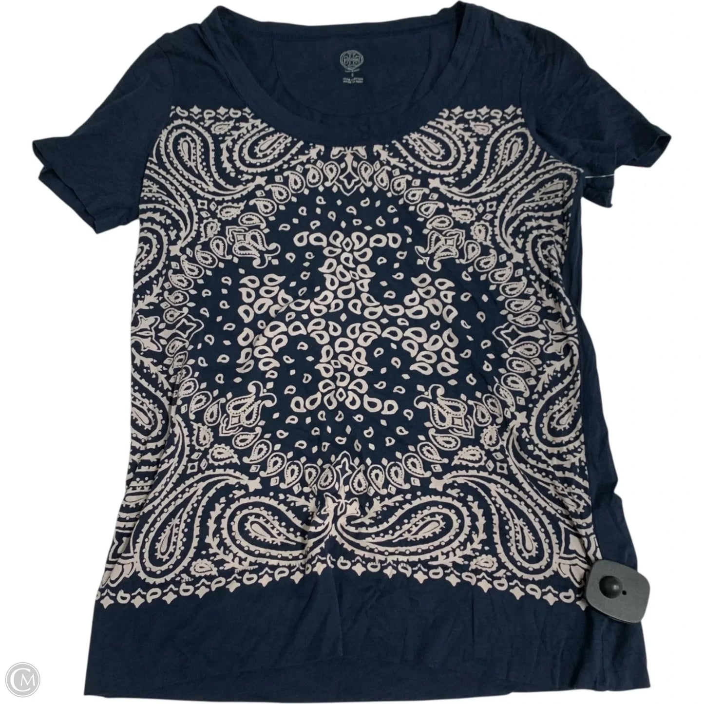 Top Short Sleeve Designer By Tory Burch In Blue, Size: S