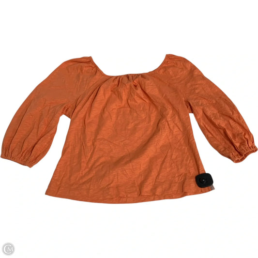 Top Long Sleeve By Boden In Orange, Size: S