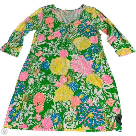 Dress Designer By Lilly Pulitzer In Green & Pink, Size: Xl