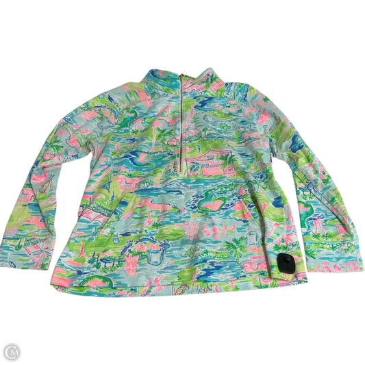 Sweatshirt Designer By Lilly Pulitzer In Blue & Green, Size: Xl