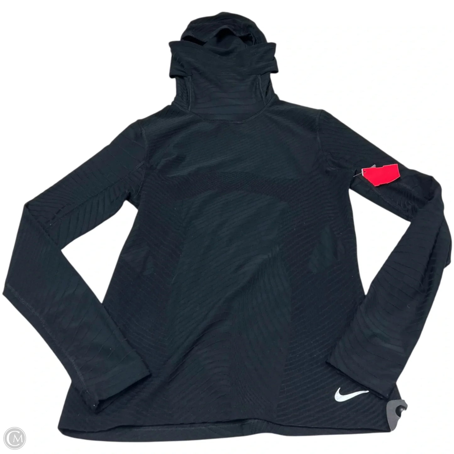 Athletic Top Long Sleeve Hoodie By Nike Apparel In Black, Size: S