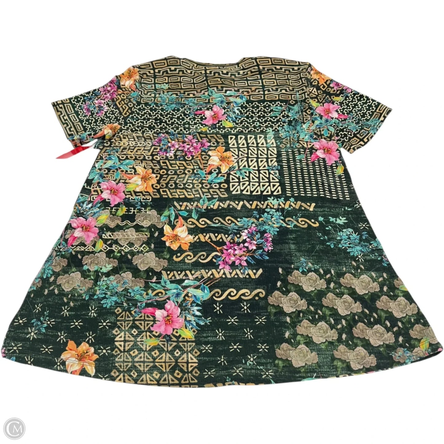 Top Short Sleeve Designer By Johnny Was In Green, Size: S