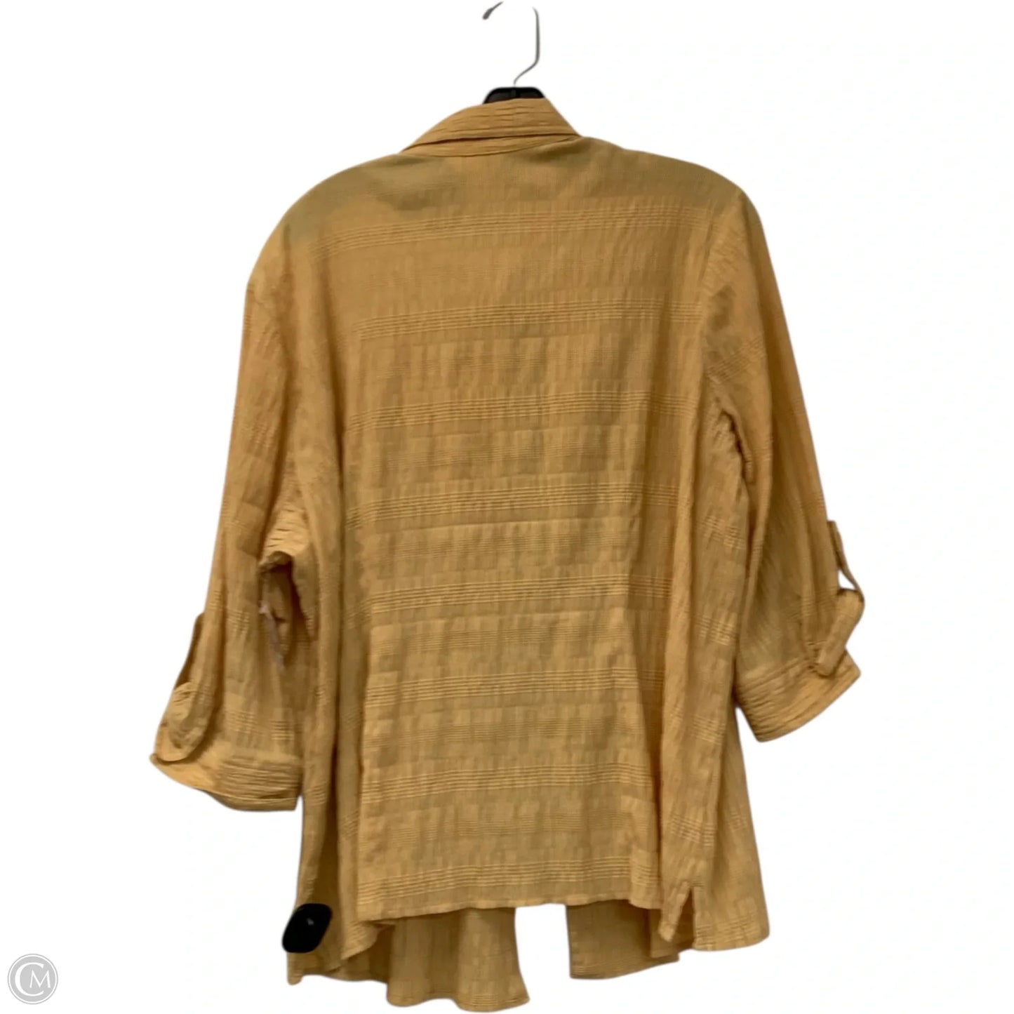 Top Long Sleeve By Cj Banks In Yellow, Size: 2x
