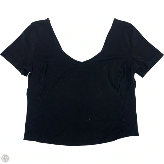 Athletic Top Short Sleeve By Lululemon In Black, Size: S