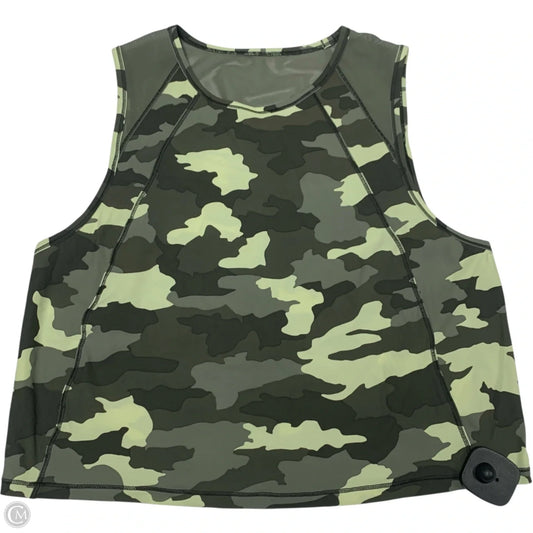 Athletic Tank Top By Lululemon In Camouflage Print, Size: S