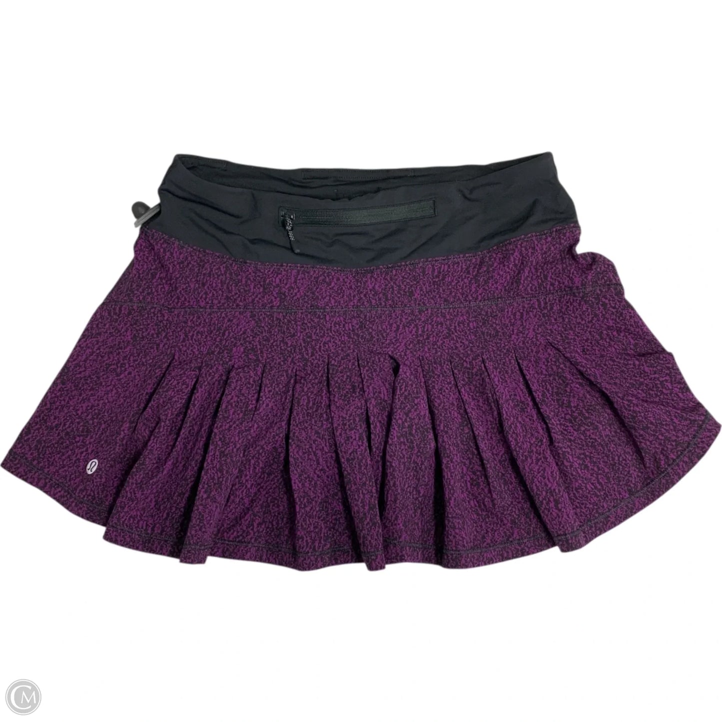 Athletic Skort By Lululemon In Black & Purple, Size: S
