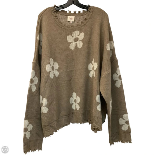 Sweater By Hayden La In Tan, Size: 3x