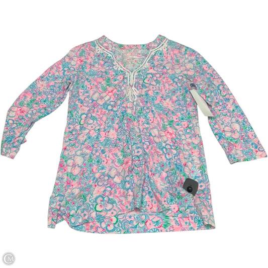 Tunic Designer By Lilly Pulitzer In Blue & Pink, Size: M