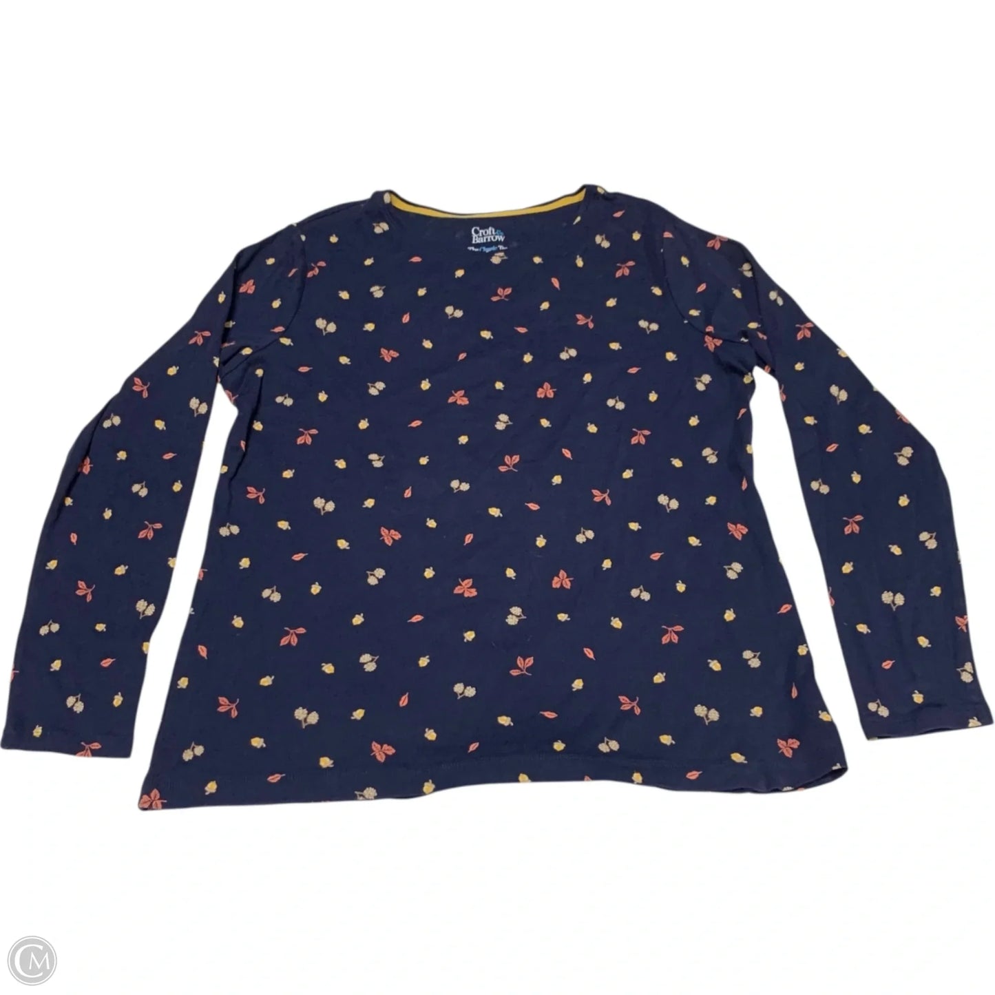 Top Long Sleeve By Croft And Barrow In Blue, Size: L