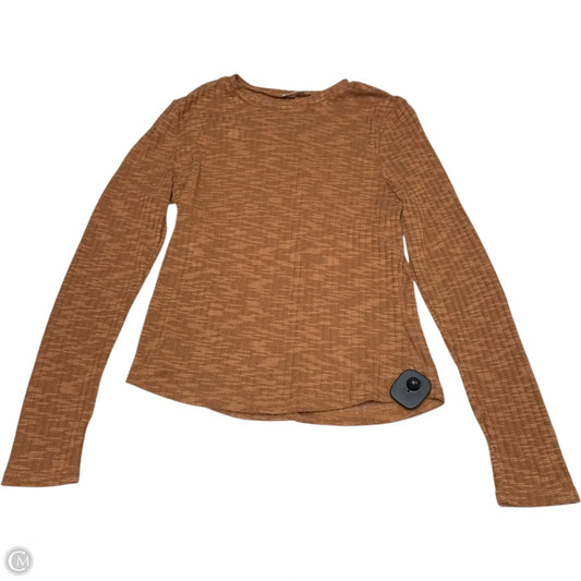 Top Long Sleeve By Free People In Brown, Size: M
