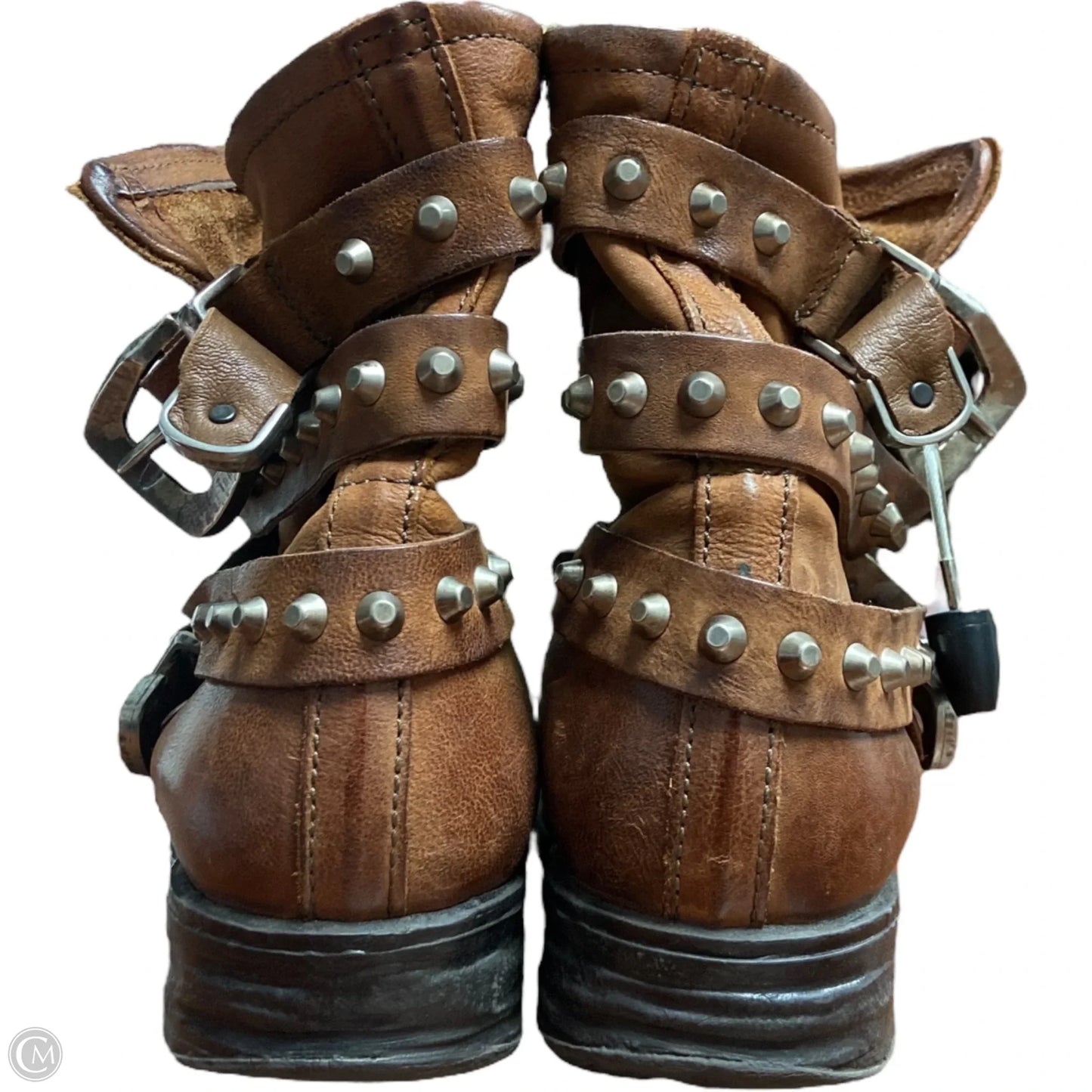 Boots Ankle Flats By A.S.98 In Brown, Size: 6.5