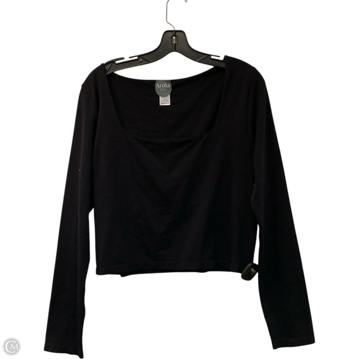 Top Long Sleeve Basic By Arula In Black, Size: 2x